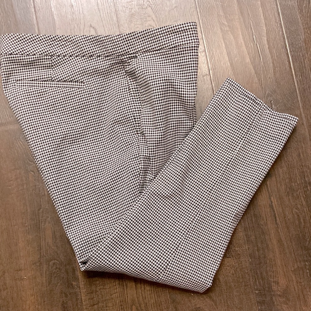 EUC LAUREN RALPH LAUREN black & white houndstooth pants 14P